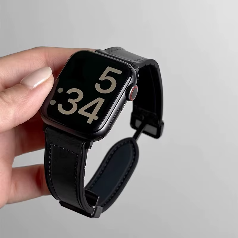 Applewatch Strap Leather Black